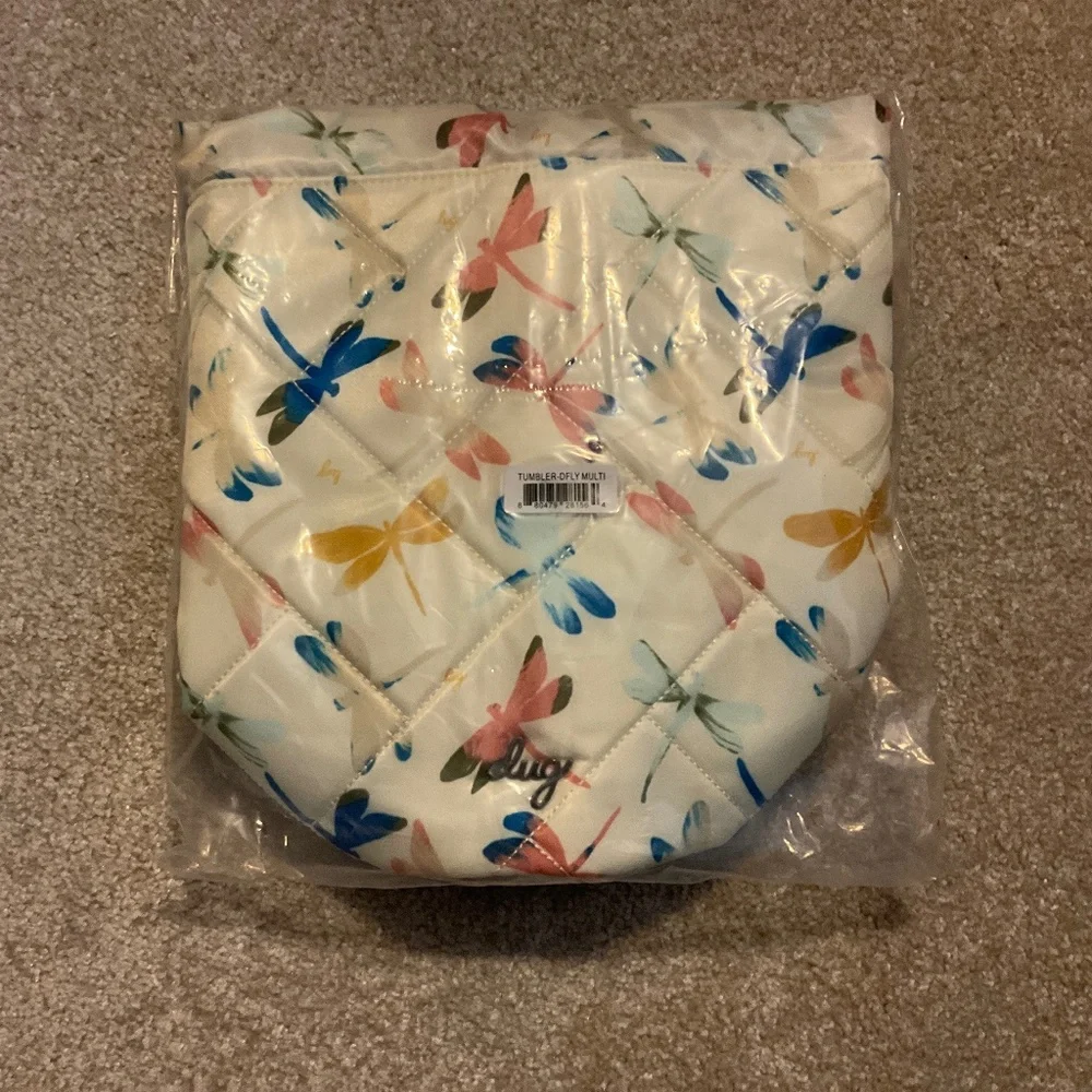 LUG Tumbler Storage Pouch - Dragon Fly Cream NWT - Picture 5 of 8